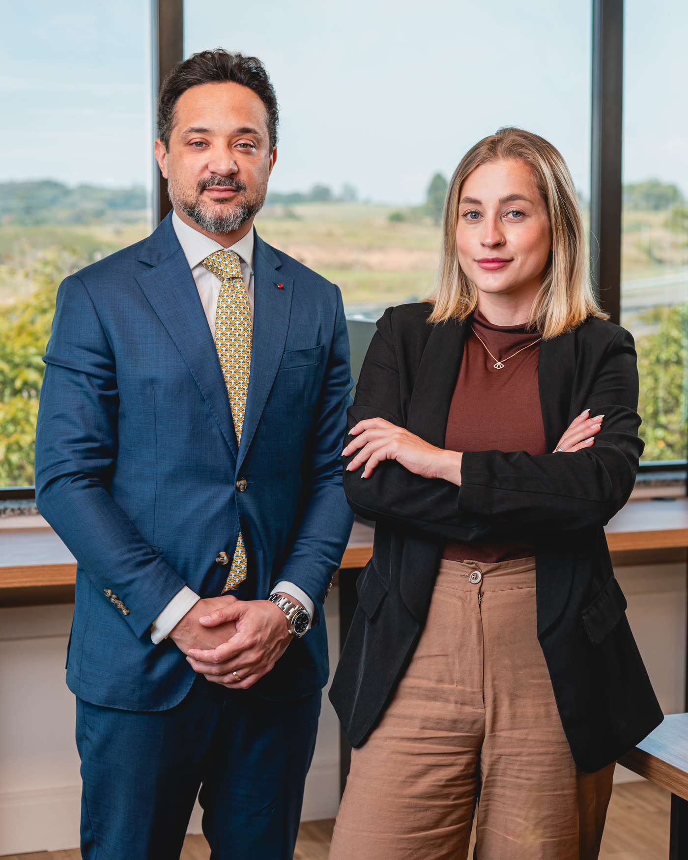Felipe Carvalho e Thalita Grabert, sócios da Atlas Corporate
